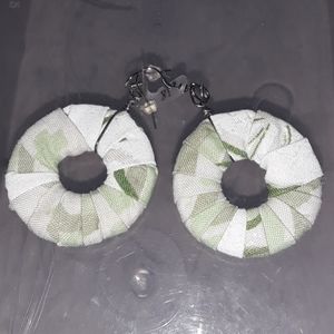 Vintage fabric handmade earring soulspringsbyam